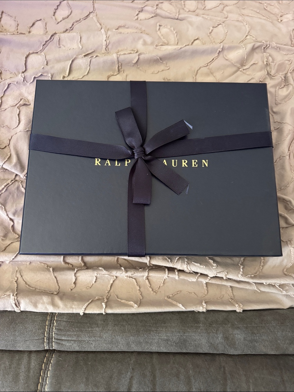 Ralph Lauren Dark Blue Gift Box with Navy Ribbon